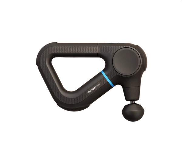 Theragun Prime Massage Gun on white background. Therabody Massage Gun